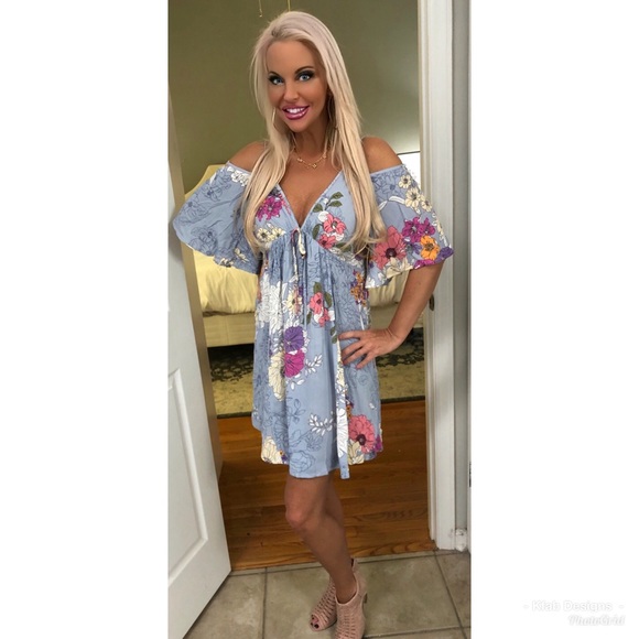 💝LAST 1! Spring Palette Floral Dress Fit n Flare - Picture 4 of 6